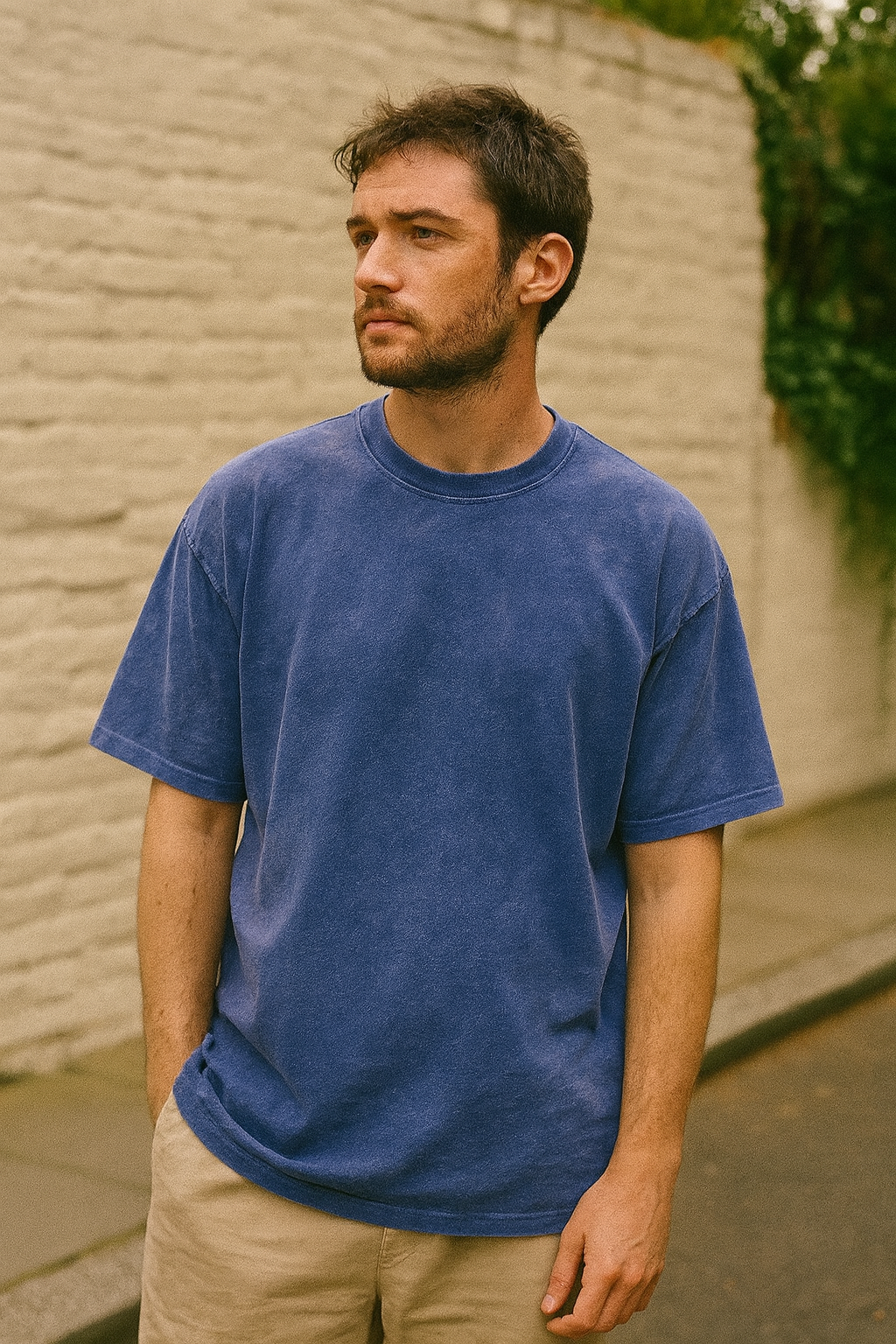 Men’s Relaxed Fit T-Shirt Vintage Pink | Washed Casual