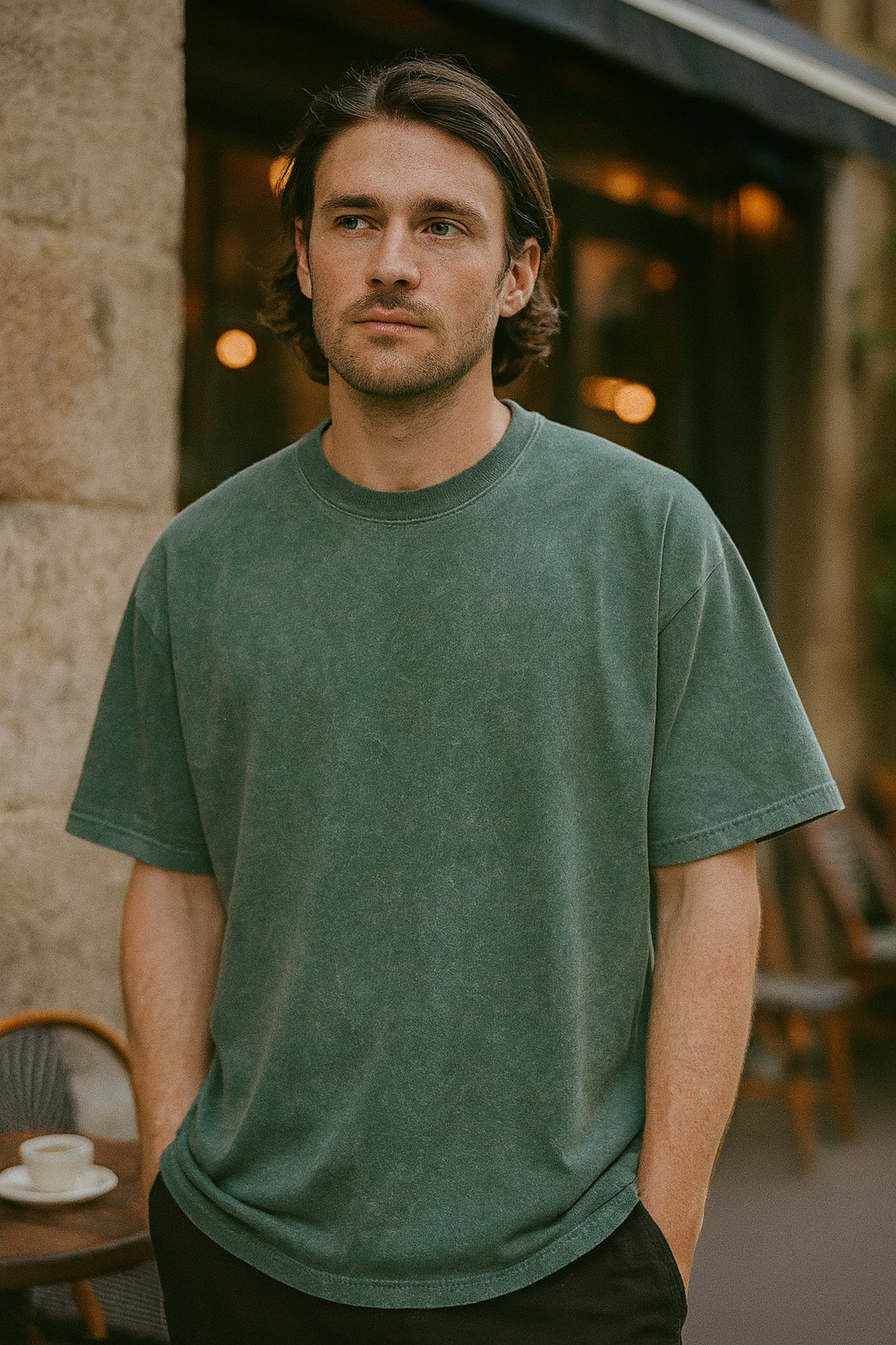 Men’s Relaxed Fit T-Shirt Vintage Pink | Washed Casual