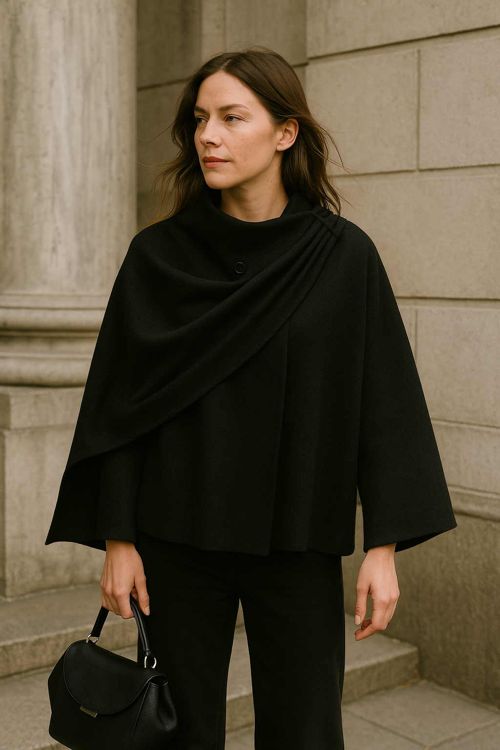 Women's Draped Cape Cowl Neck | Oversized