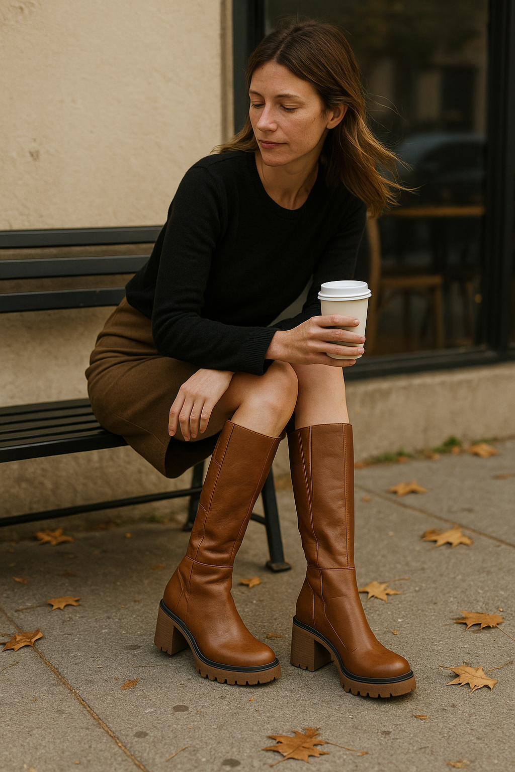 Women's Knee High Boots Block Heel | Chunky Platform