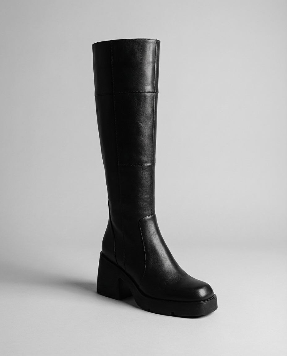 Women's Knee High Boots Block Heel | Chunky Platform